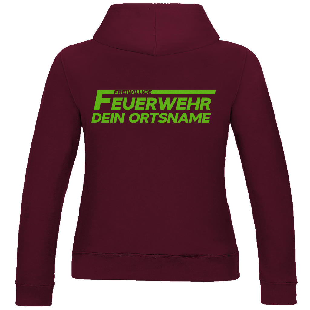 Damen Hoodie - Freiwillige Feuerwehr Grün [Personalisierbar]