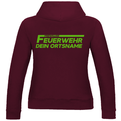 Damen Hoodie - Freiwillige Feuerwehr Grün [Personalisierbar]