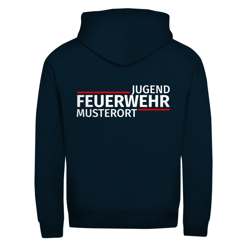 Unisex Zipper Hoodie - Modern Jugendfeuerwehr [Personalisierbar]