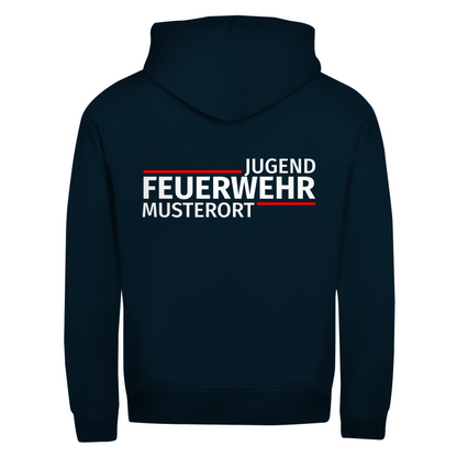 Unisex Zipper Hoodie - Modern Jugendfeuerwehr [Personalisierbar]
