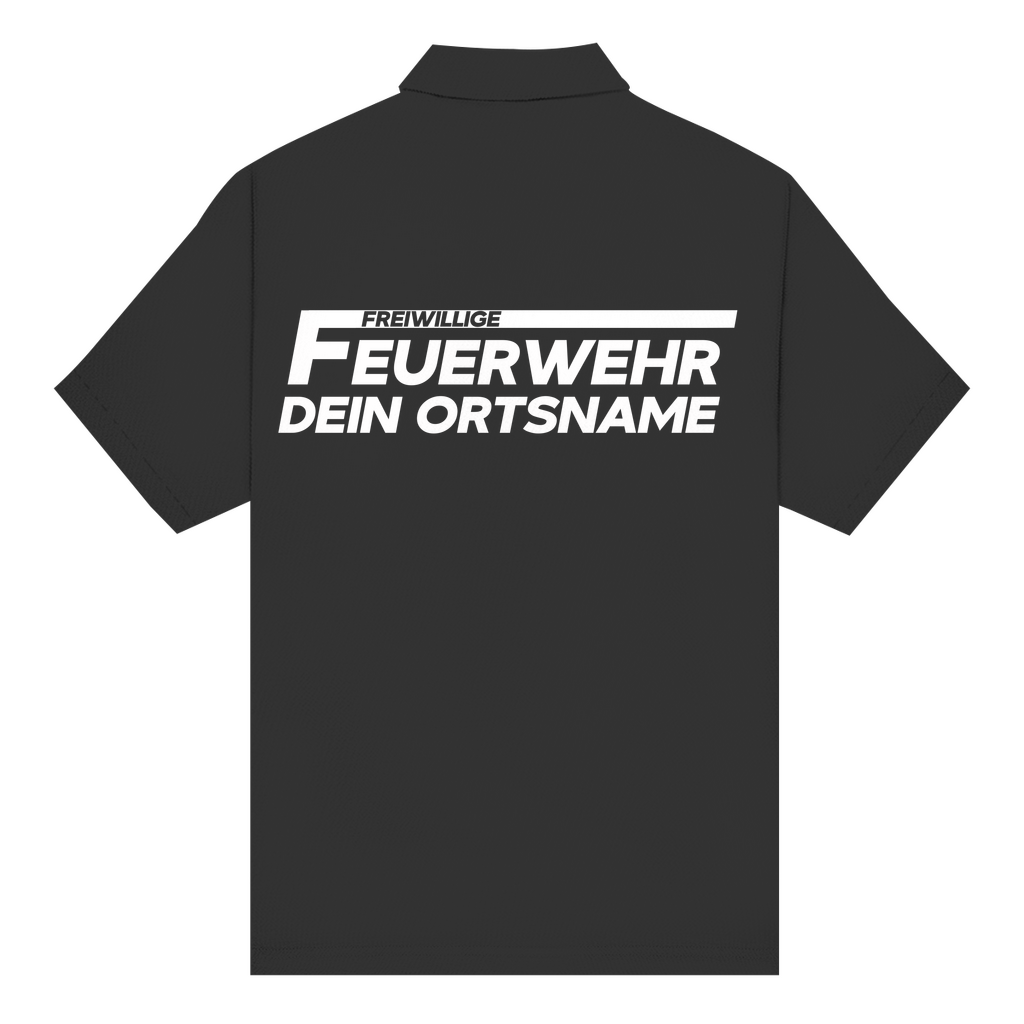 Unisex Poloshirt - Freiwillige Feuerwehr Weiß (Personalisierbar)