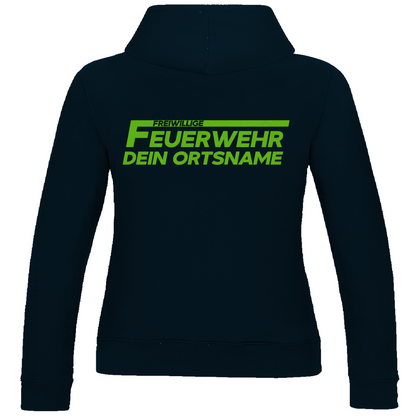 Damen Hoodie - Freiwillige Feuerwehr Grün [Personalisierbar]