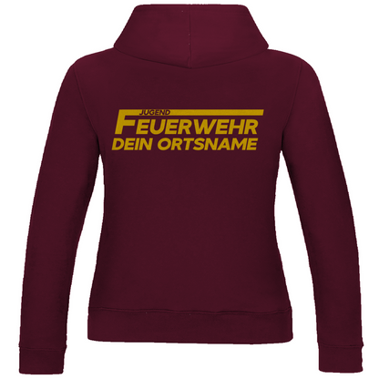 Damen Hoodie - Jugendfeuerwehr Gelb [Personalisierbar]