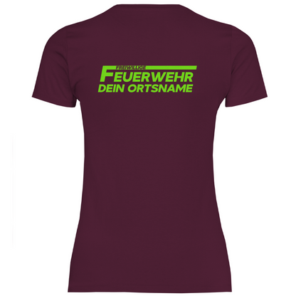 Damen T-Shirt - Freiwillige Feuerwehr Grün [Personalisierbar]