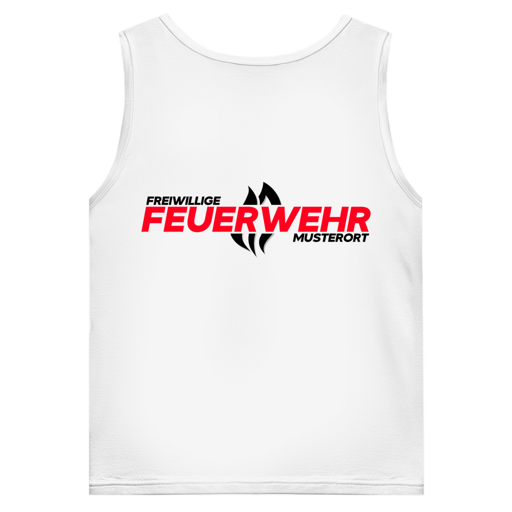 Herren Tank Top - Flamme Freiwillige Feuerwehr Rot [Personalisierbar]