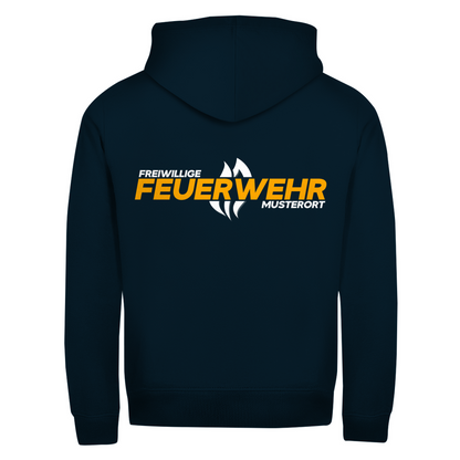 Unisex Zipper Hoodie - Flamme Freiwillige Feuerwehr Gelb [Personalisierbar]