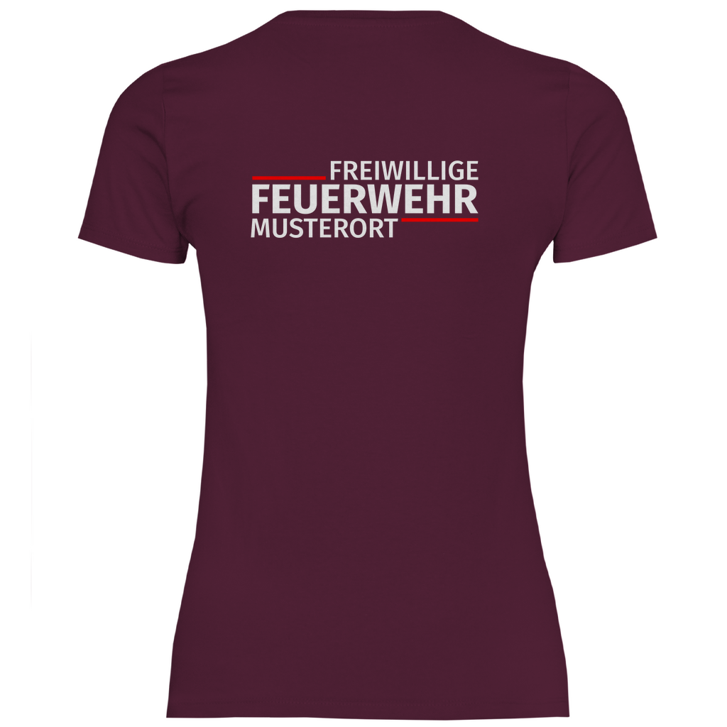 Damen T-Shirt - Modern Freiwillige Feuerwehr [Personalisierbar]
