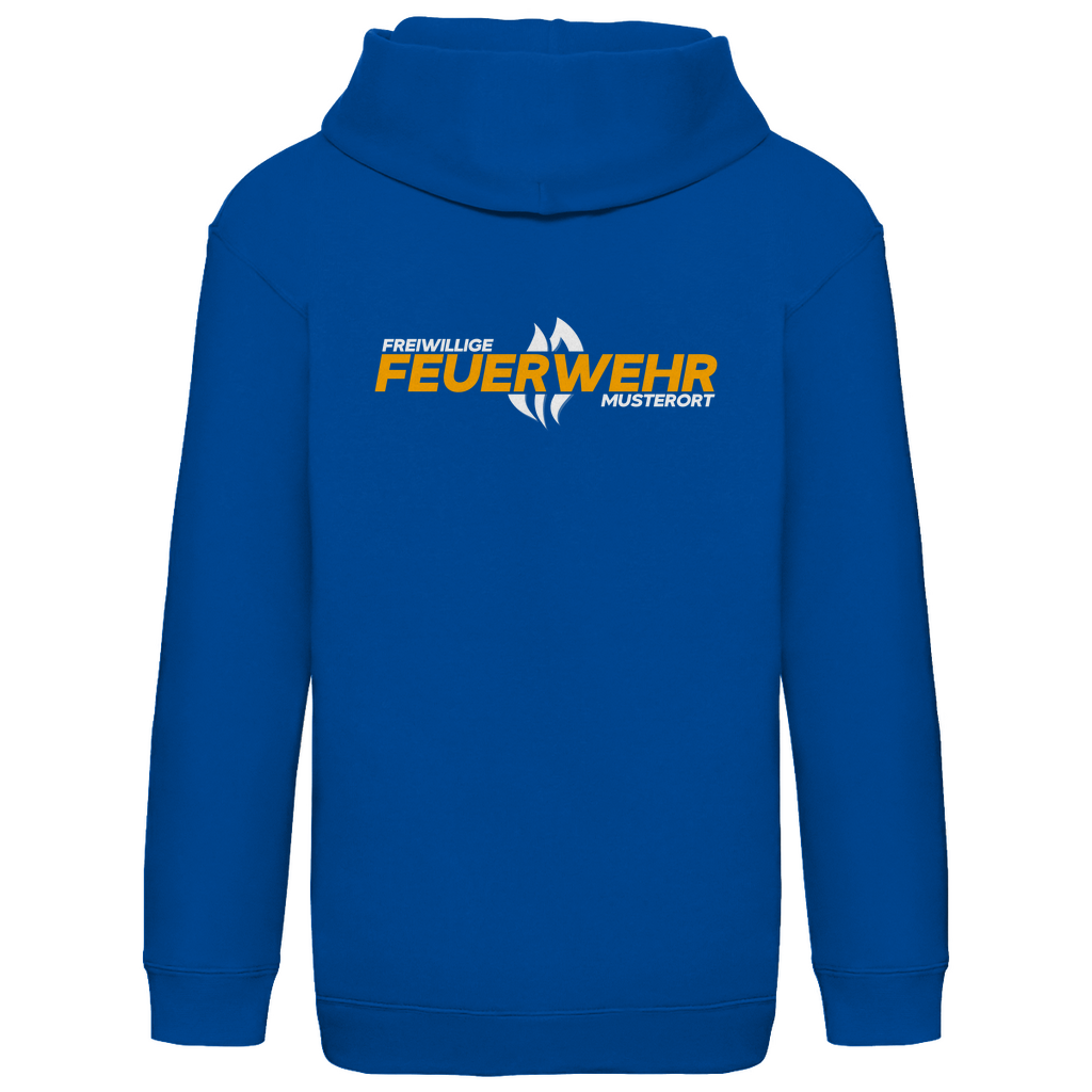 Kinder Hoodie - Flamme Freiwillige Feuerwehr Gelb [Personalisierbar]