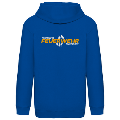 Kinder Hoodie - Flamme Freiwillige Feuerwehr Gelb [Personalisierbar]