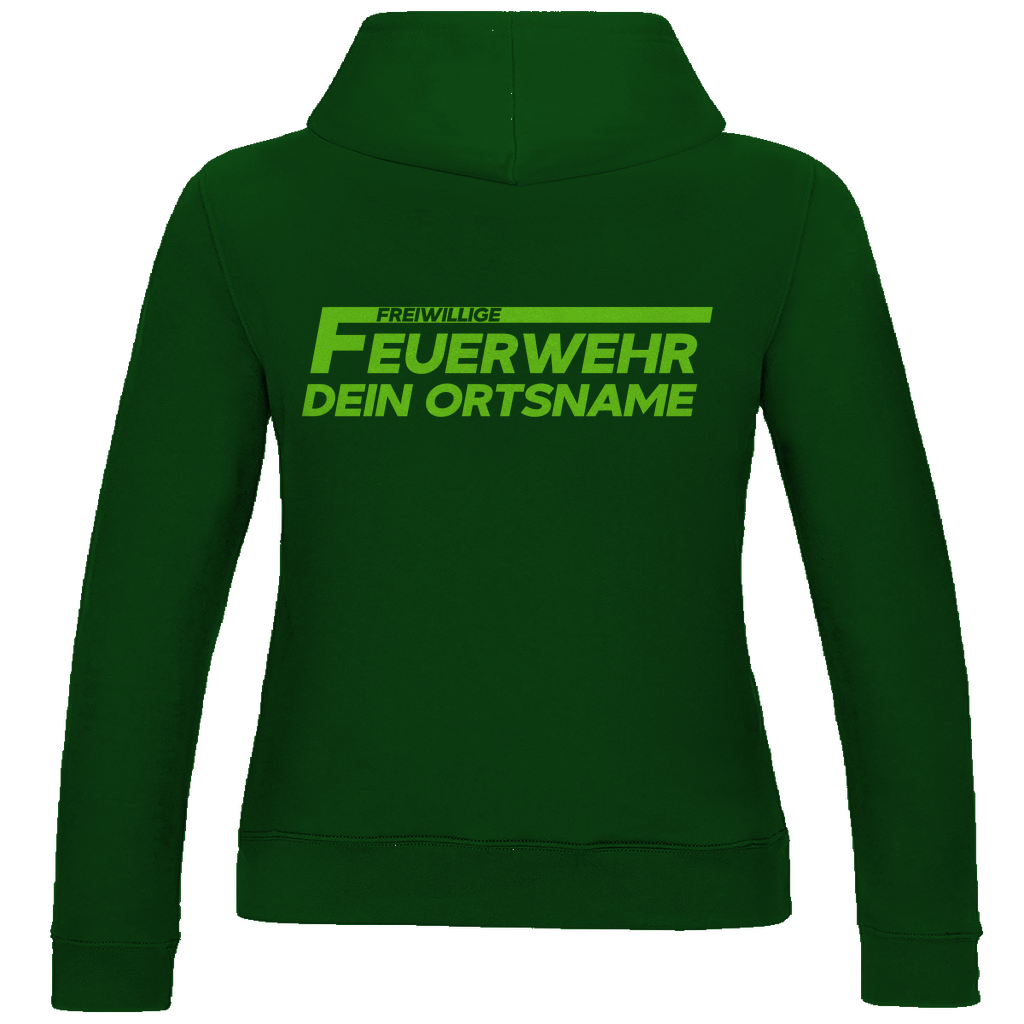 Damen Hoodie - Freiwillige Feuerwehr Grün (Personalisierbar)