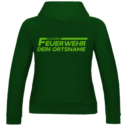 Damen Hoodie - Freiwillige Feuerwehr Grün (Personalisierbar)