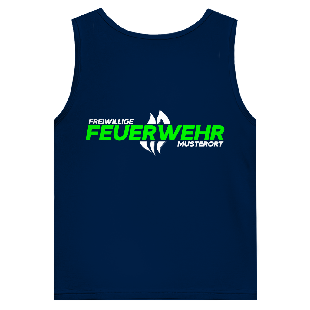Herren Tank Top - Flamme Freiwillige Feuerwehr Grün [Personalisierbar]