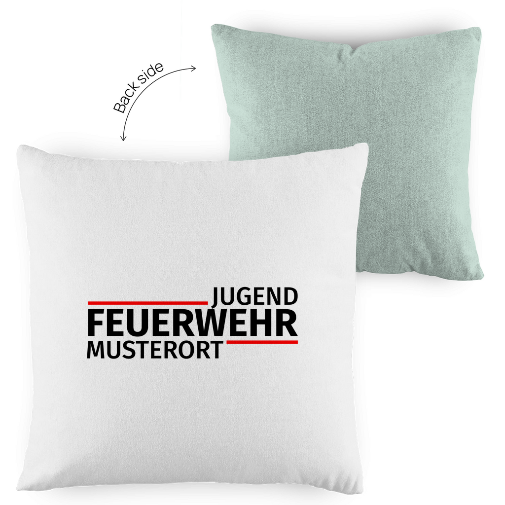 Kopfkissen zweifarbig - Modern Jugendfeuerwehr [Personalisierbar]