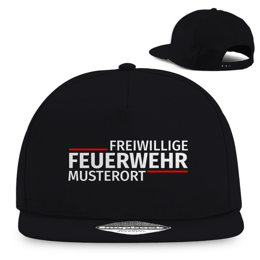 Snapback Rapper Cap - Modern Freiwillige Feuerwehr [Personalisierbar]