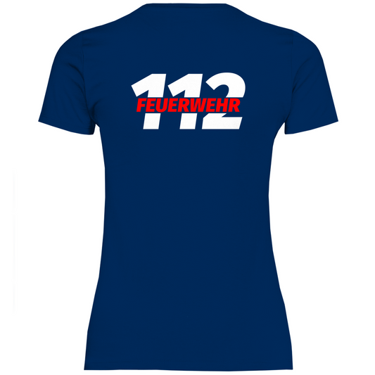 Damen T-Shirt - 112 Feuerwehr Rot