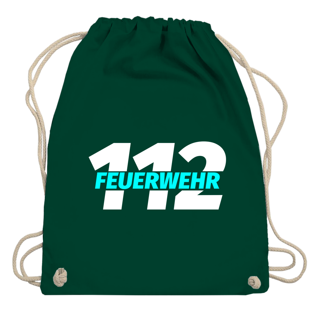 Turnbeutel - 112 Feuerwehr Blau