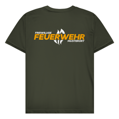 Herren T-Shirt - Flamme Freiwillige Feuerwehr Gelb [Personalisierbar]