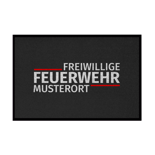 Fußmatte - Modern Freiwillige Feuerwehr [Personalisierbar]