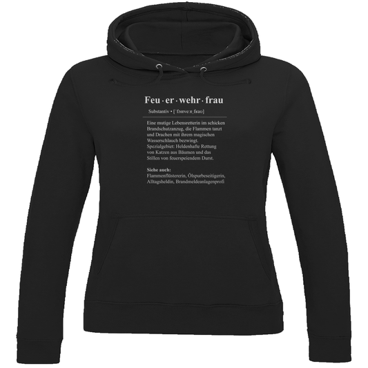 Damen Hoodie - Feuerwehrfrau Definition