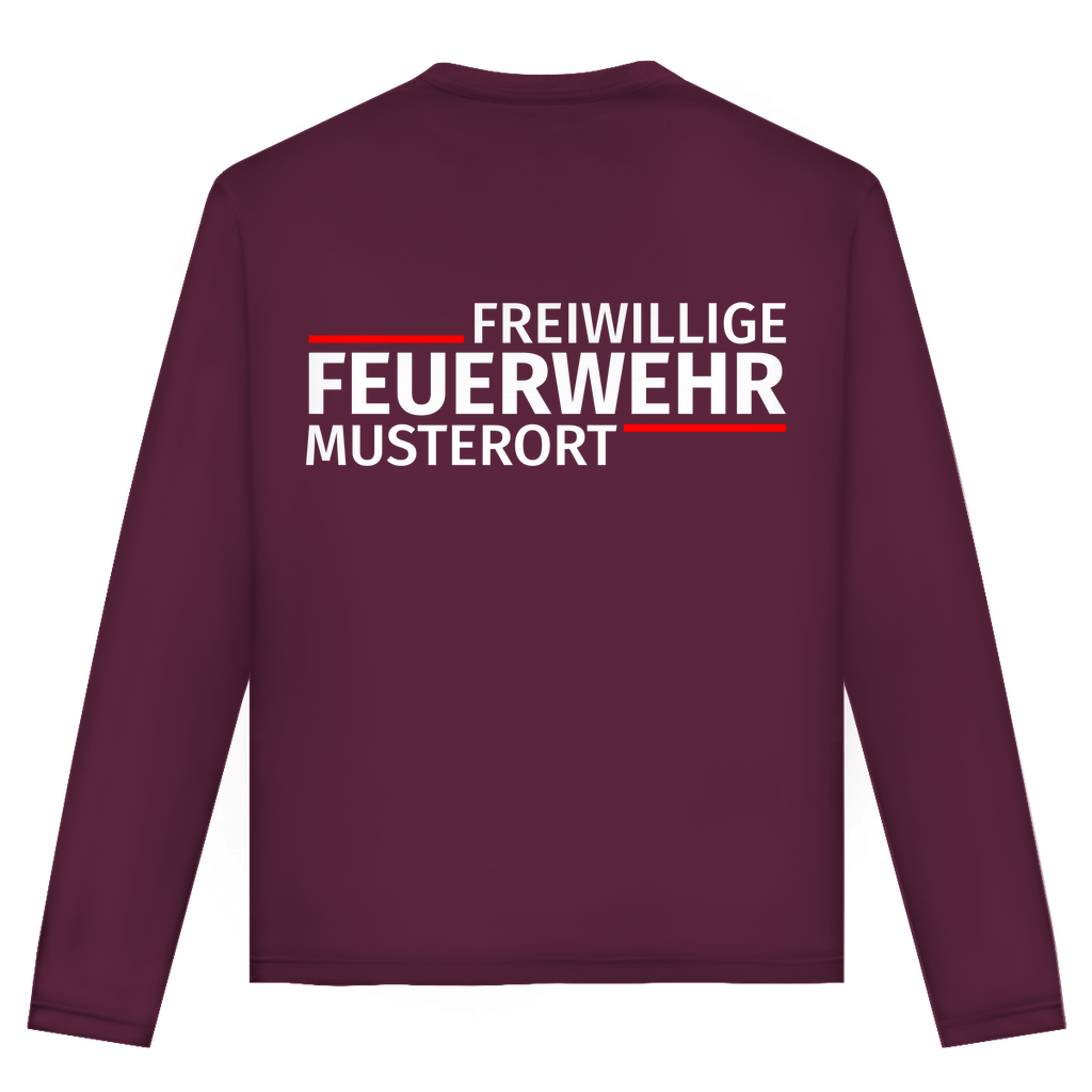 Unisex Langarmshirt - Modern Freiwillige Feuerwehr [Personalisierbar]