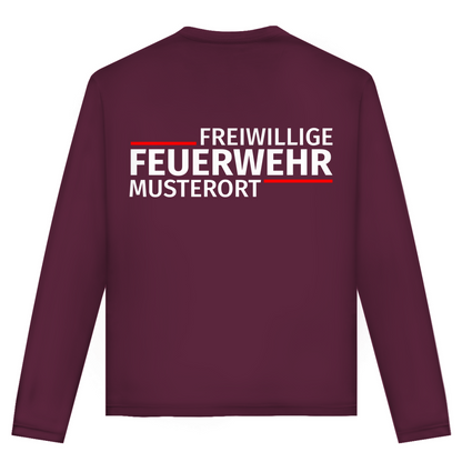 Unisex Langarmshirt - Modern Freiwillige Feuerwehr [Personalisierbar]