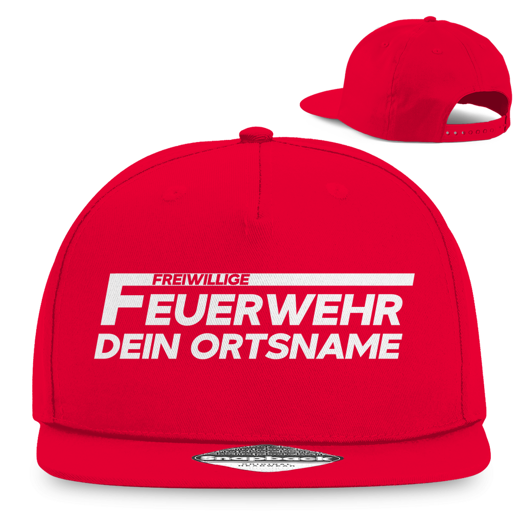 Snapback Rapper Cap - Freiwillige Feuerwehr (Personalisierbar)