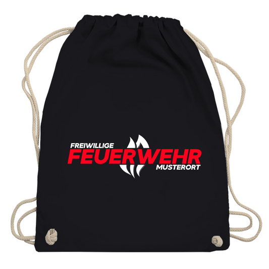Turnbeutel - Flamme Freiwillige Feuerwehr Rot [Personalisierbar]