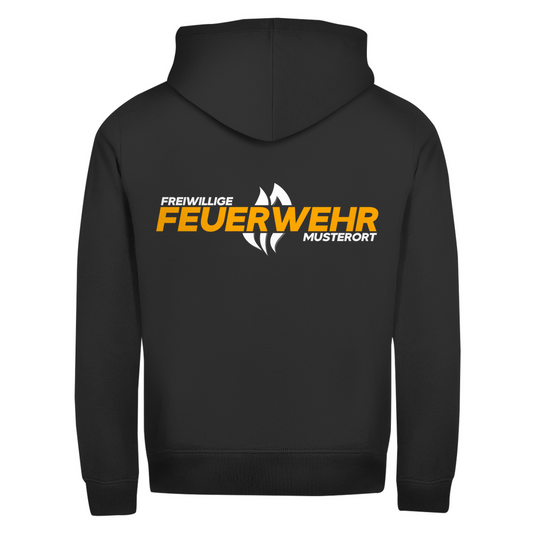 Unisex Zipper Hoodie - Flamme Freiwillige Feuerwehr Gelb [Personalisierbar]