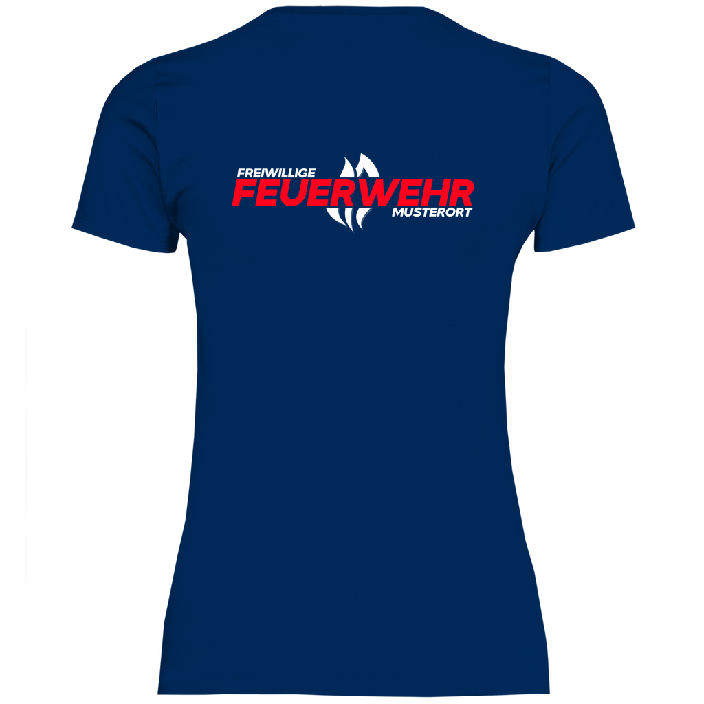 Damen T-Shirt - Flamme Freiwillige Feuerwehr Rot [Personalisierbar]