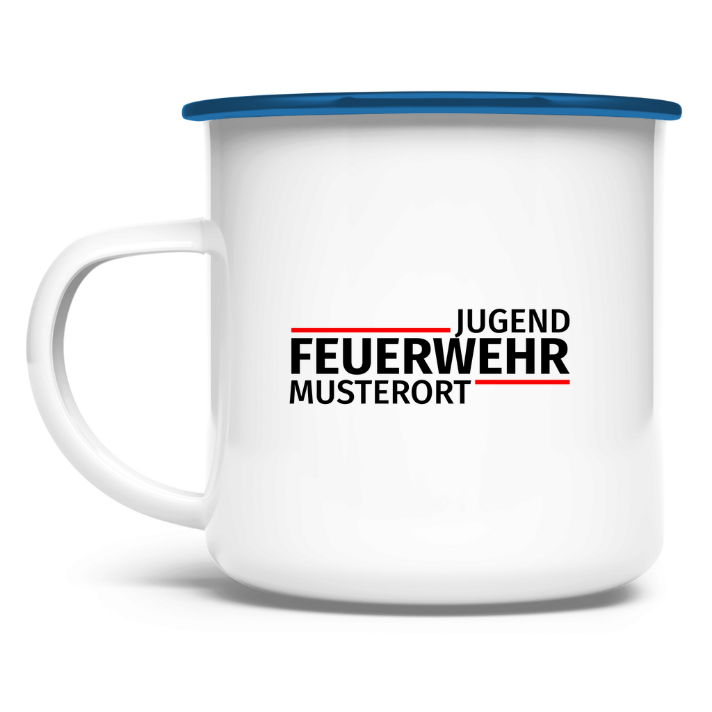 Emaille Tasse - Modern Jugendfeuerwehr [Personalisierbar]