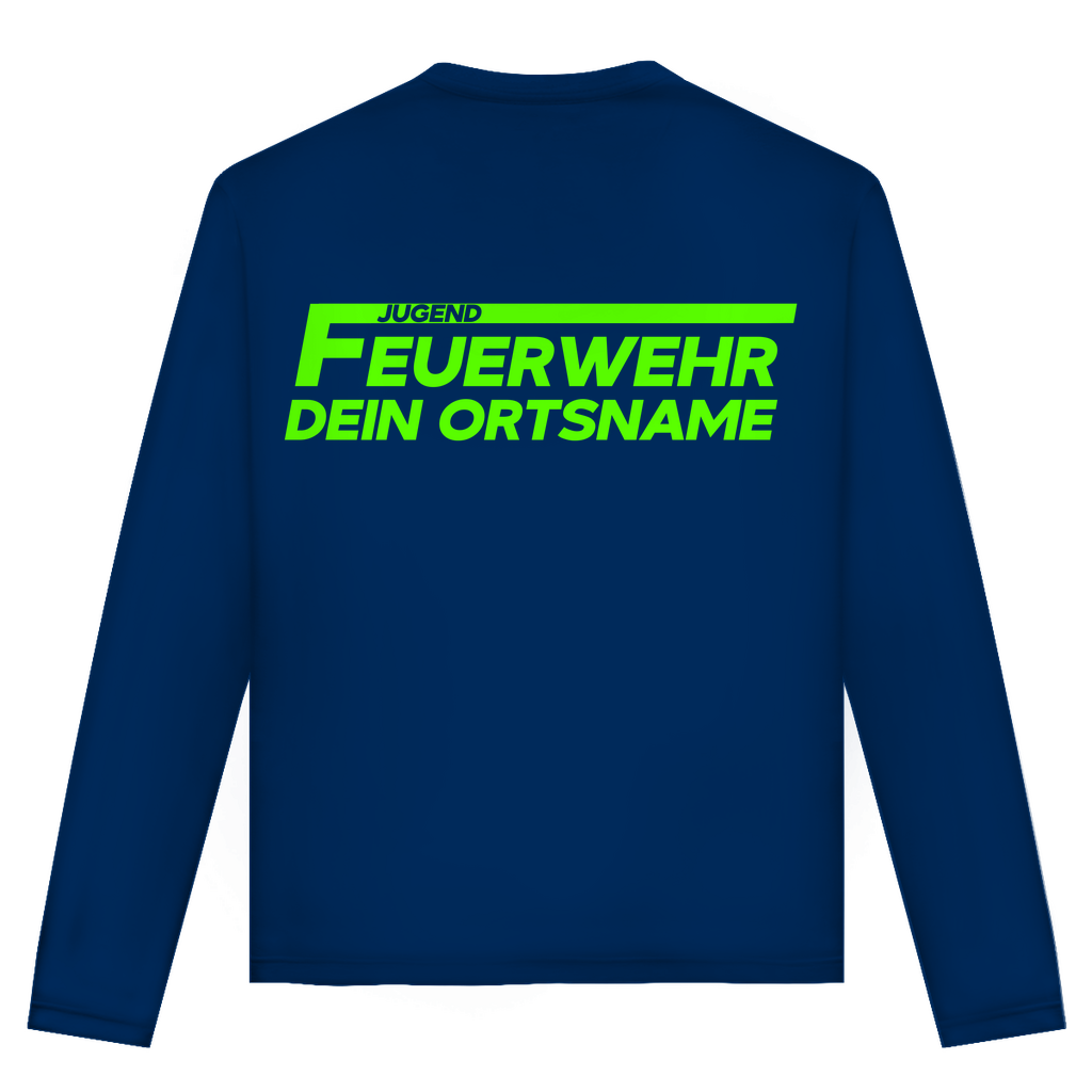 Unisex Langarmshirt - Jugendfeuerwehr Grün [Personalisierbar]