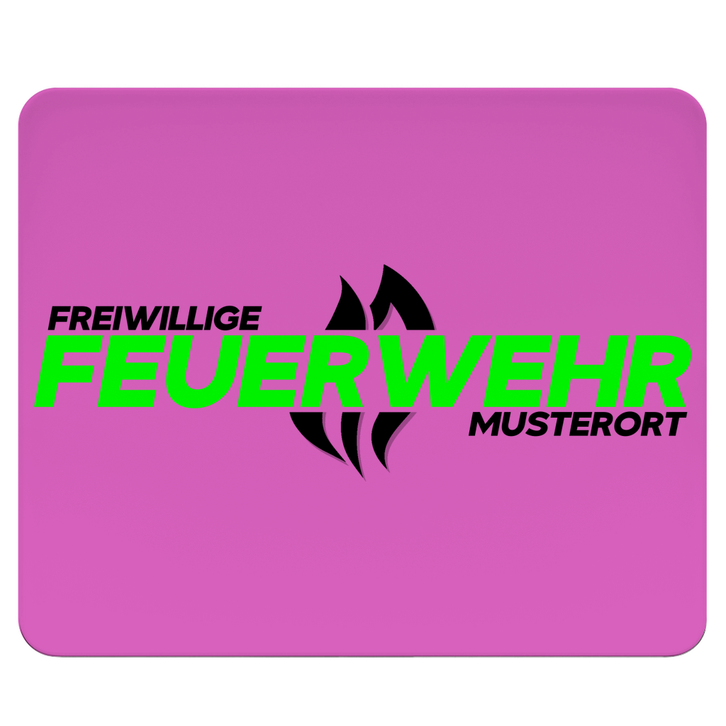 Mousepad - Flamme Freiwillige Feuerwehr Grün [Personalisierbar]