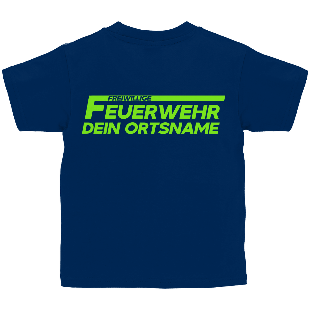 Kinder T-Shirt - Freiwillige Feuerwehr Grün [Personalisierbar]