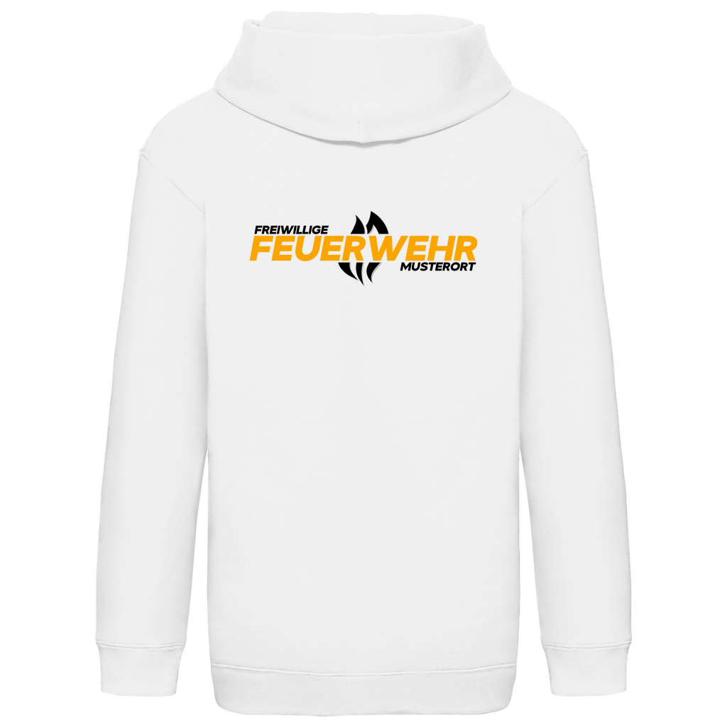 Kinder Hoodie - Flamme Freiwillige Feuerwehr Gelb [Personalisierbar]