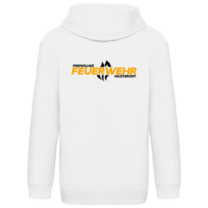 Kinder Hoodie - Flamme Freiwillige Feuerwehr Gelb [Personalisierbar]