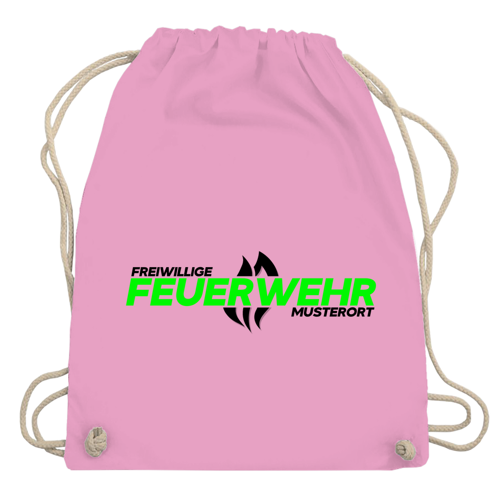 Turnbeutel - Flamme Freiwillige Feuerwehr Grün [Personalisierbar]
