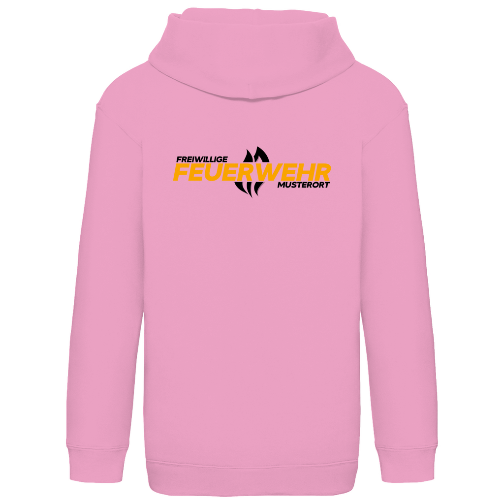 Kinder Hoodie - Flamme Freiwillige Feuerwehr Gelb [Personalisierbar]