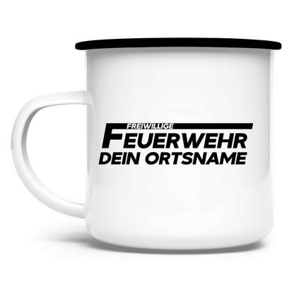 Emaille Tasse - Freiwillige Feuerwehr [Personalisierbar]