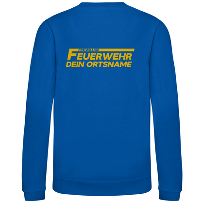 Kinder Sweatshirt - Freiwillige Feuerwehr Gelb [Personalisierbar]