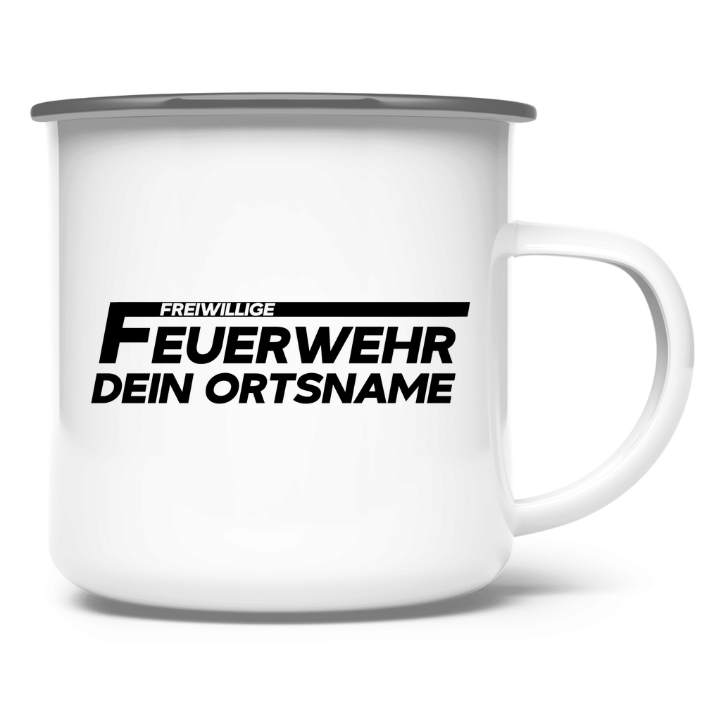 Emaille Tasse - Freiwillige Feuerwehr [Personalisierbar]