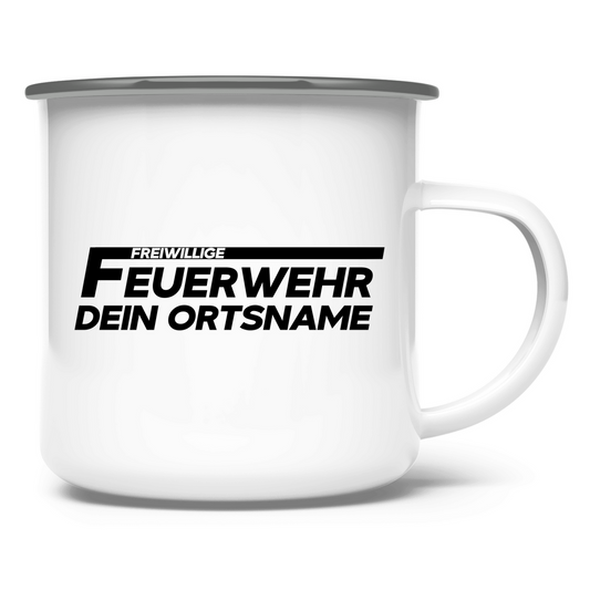Emaille Tasse - Freiwillige Feuerwehr [Personalisierbar]