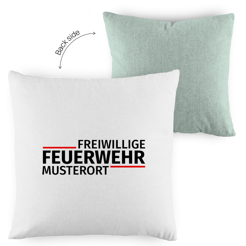Kopfkissen zweifarbig - Modern Freiwillige Feuerwehr [Personalisierbar]