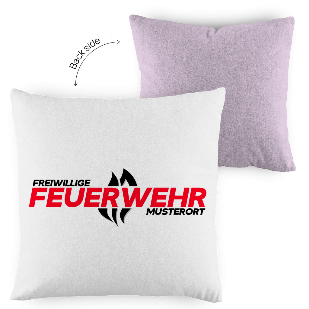 Kopfkissen zweifarbig - Flamme Freiwillige Feuerwehr Rot [Personalisierbar]