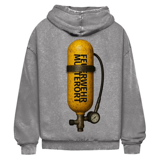 Oversize Washed Hoodie - AGT Feuerwehr [Personalisierbar]
