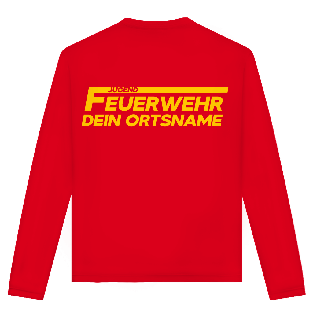 Unisex Langarmshirt - Jugendfeuerwehr Gelb [Personalisierbar]