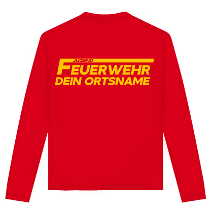 Unisex Langarmshirt - Jugendfeuerwehr Gelb [Personalisierbar]
