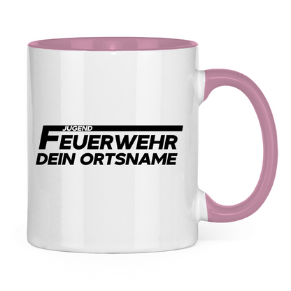Tasse zweifarbig - Jugendfeuerwehr [Personalisierbar]