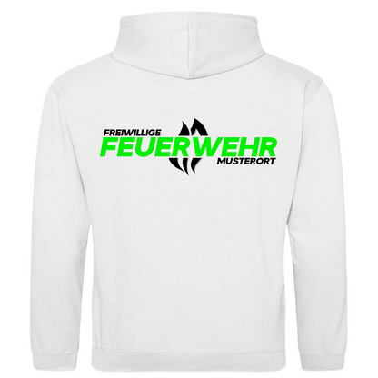 Herren Hoodie - Flamme Freiwillige Feuerwehr Grün [Personalisierbar]