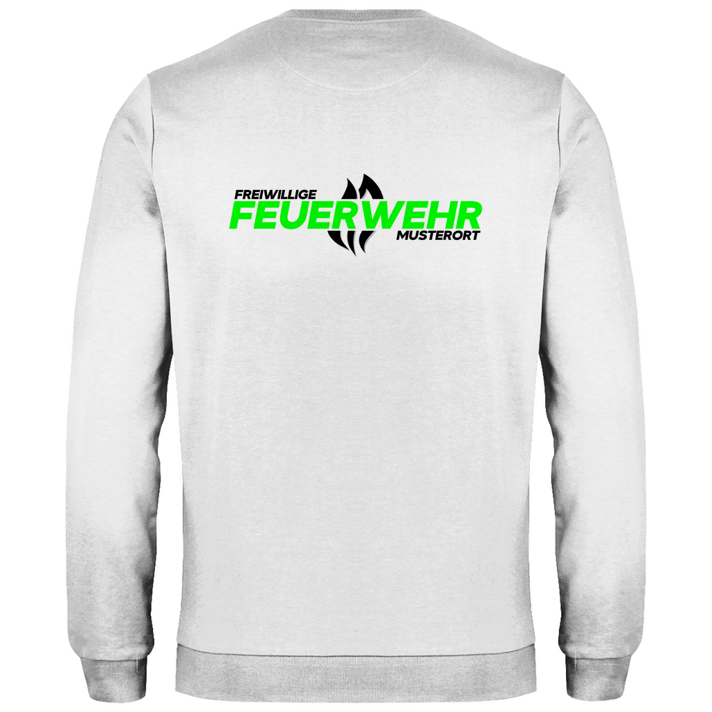 Herren Sweatshirt - Flamme Freiwillige Feuerwehr Grün [Personalisierbar]