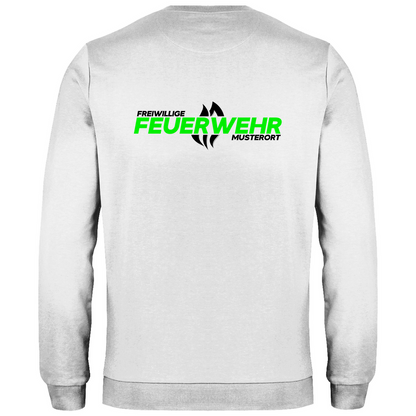 Herren Sweatshirt - Flamme Freiwillige Feuerwehr Grün [Personalisierbar]